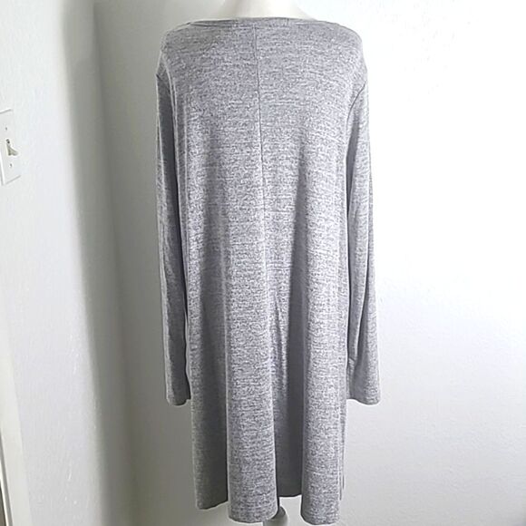 GAP Gray Softspun T-Shirt Dress, Longsleeve,  Size XL - Picture 6 of 8